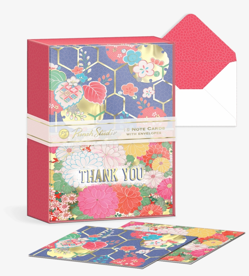 Bright Kimono Patterns Note Card Duo Set - Paper, transparent png download