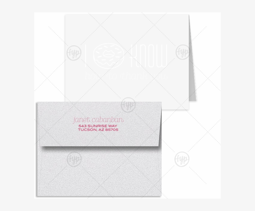 I Donut Know How To Thank You Card - Circle, transparent png download