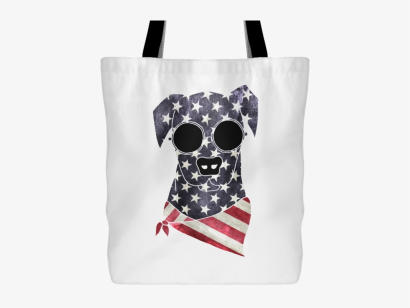American Hippie Dog Large Tote Bag - Tote Bag, transparent png download