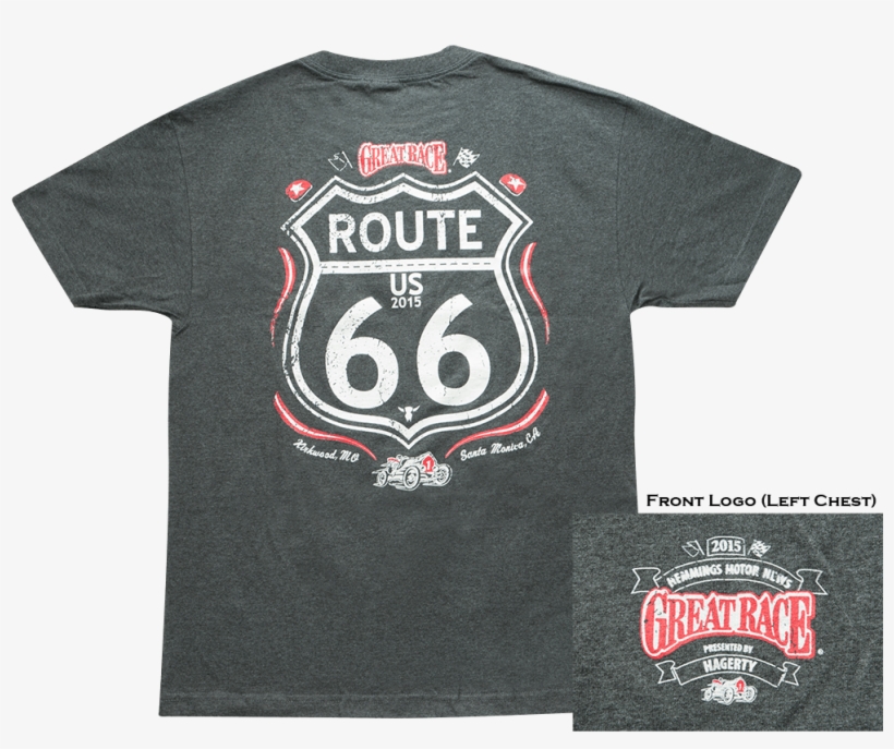 Great Race 2015 Route 66 T-shirt - Route 66, transparent png download