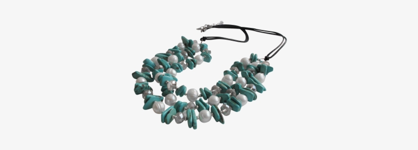 Quick View Triple Strand Turquoise Necklace With Pearl - Necklace, transparent png download