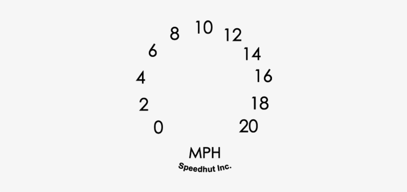 2-5/8" Speedometer 20mph Programmable - Car, transparent png download