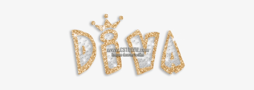Customizable Diva In Crown Iron-on Glitter Rhinestone - Earrings, transparent png download