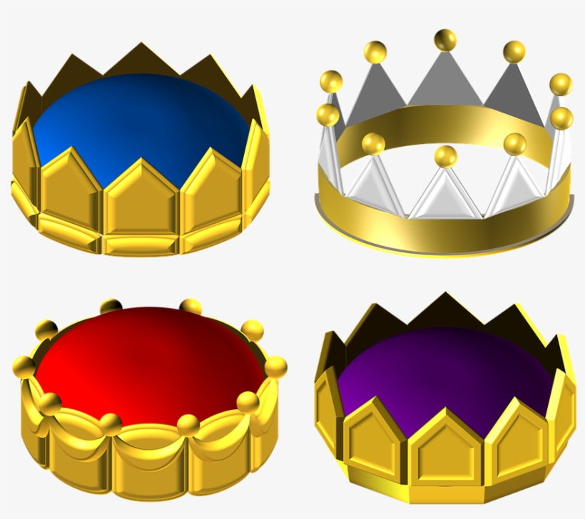 Gold, Crown, Ornate, Metal, Ornament, Decoration, Set - Gold, transparent png download