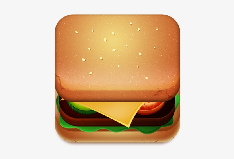 Hamburgers Clipart Giant Burger - Burger App Icon, transparent png download