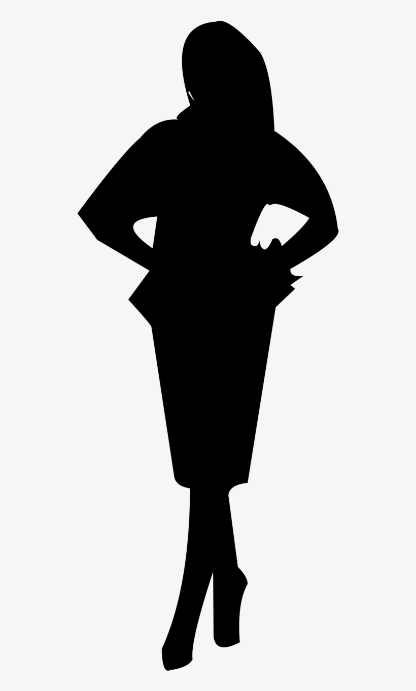 Vector Graphics, - Black Outline Of Women, transparent png download