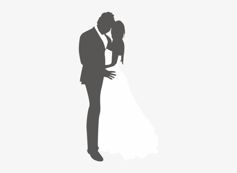 Man Silhouette Vector - Couple Wedding Silhouette Png, transparent png download