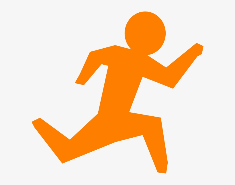 Running Man - Running Man Clipart Orange, transparent png download