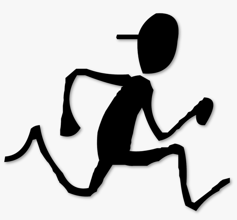 Silhouette Of A Man Running - Definition Of Complacent, transparent png download