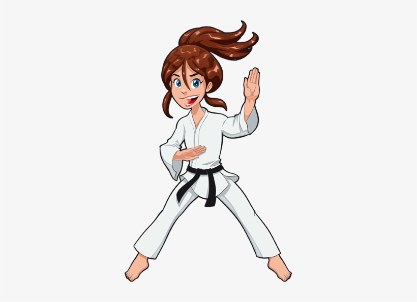 Karate Girl Clipart - Girl Martial Arts Clipart, transparent png download