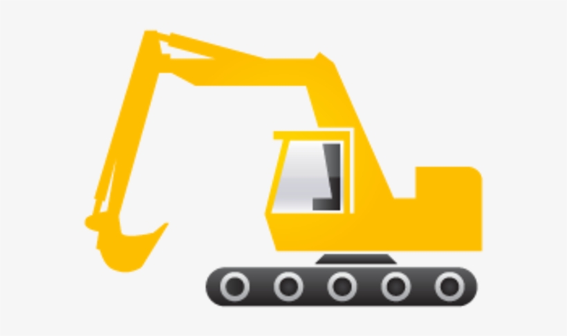 Excovator Clipart Silhouette - Excavator Icon, transparent png download