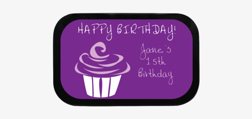 Cupcake Silhouette Personalized Birthday - Cupcake, transparent png download