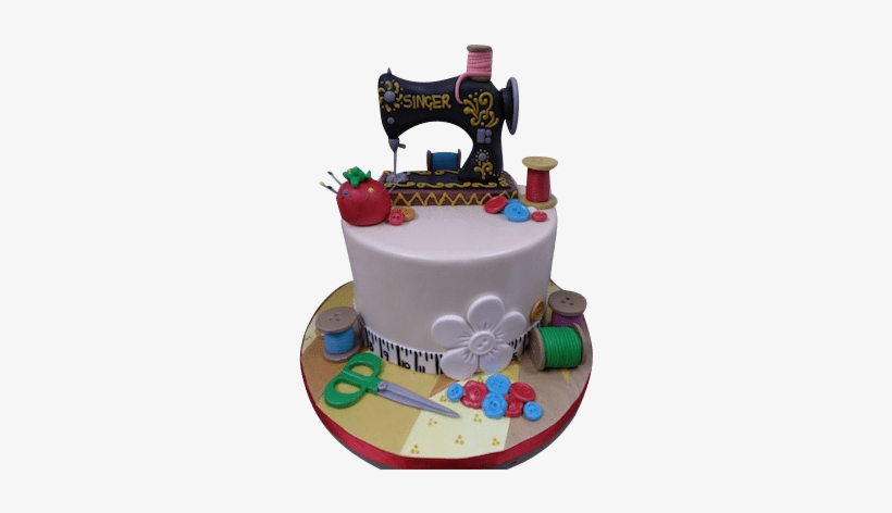 Homeall Custombirthday Silhouettes Cake - Sewing Machine, transparent png download