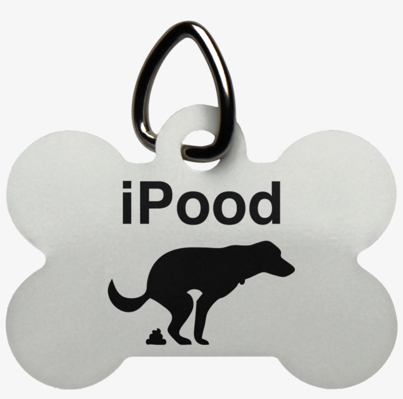 Ipood Dog Bone Pet Tag - Dog Can T Control His Licker Sign, transparent png download