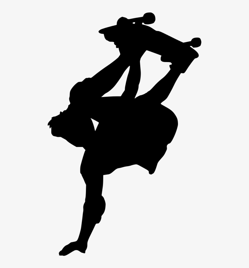 Skateboard Silhouette Png - Skateboarder Silhouette Clip Art, transparent png download