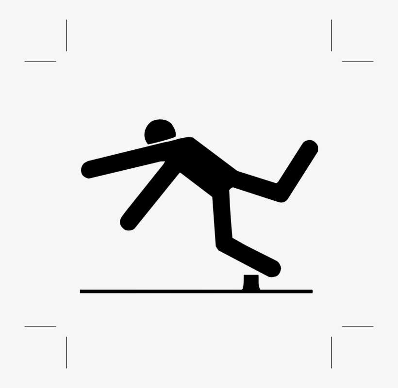 Failing To Get Over The Bar - Stick Figure Falling Over, transparent png download