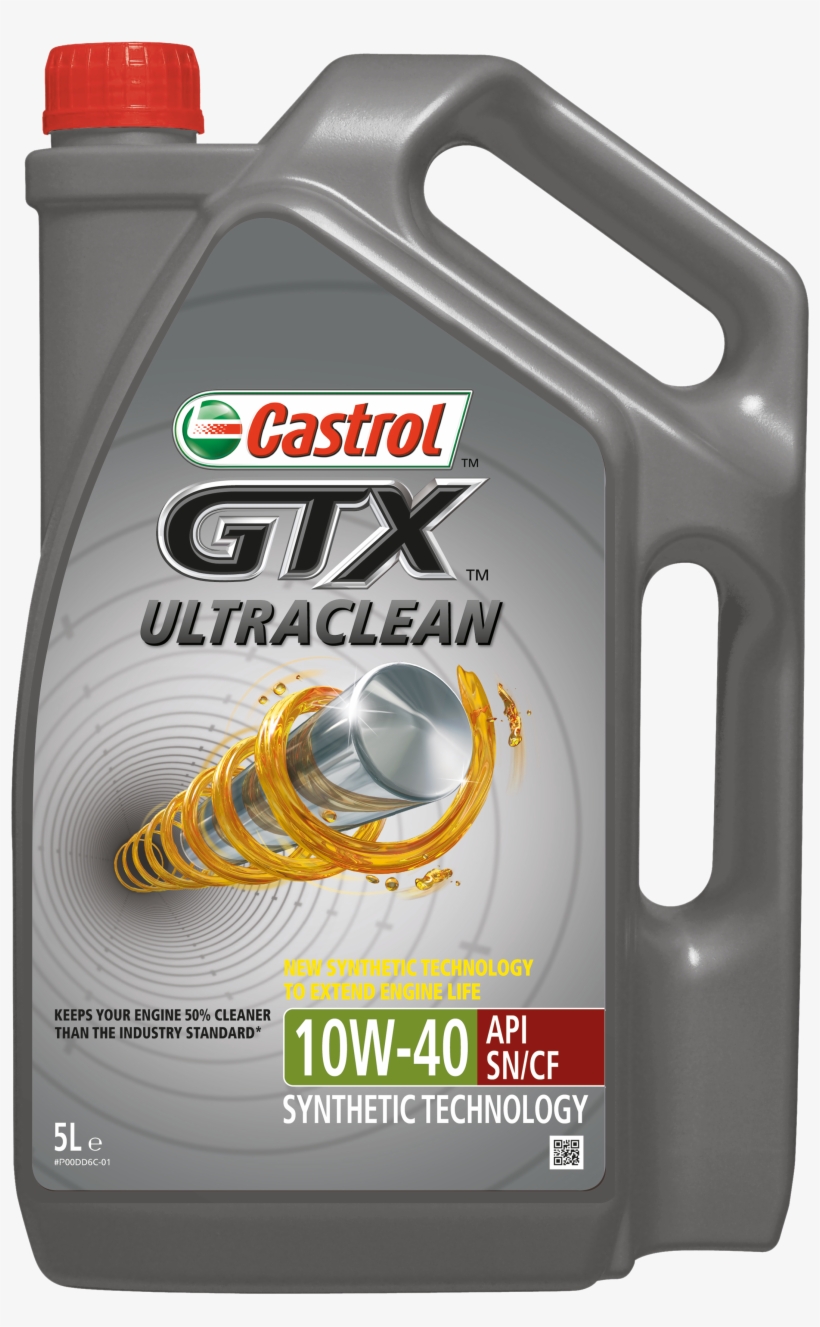 Gtx Ultraclean 10w 40 5 Litre - Castrol Gtx Ultraclean 10w40, transparent png download