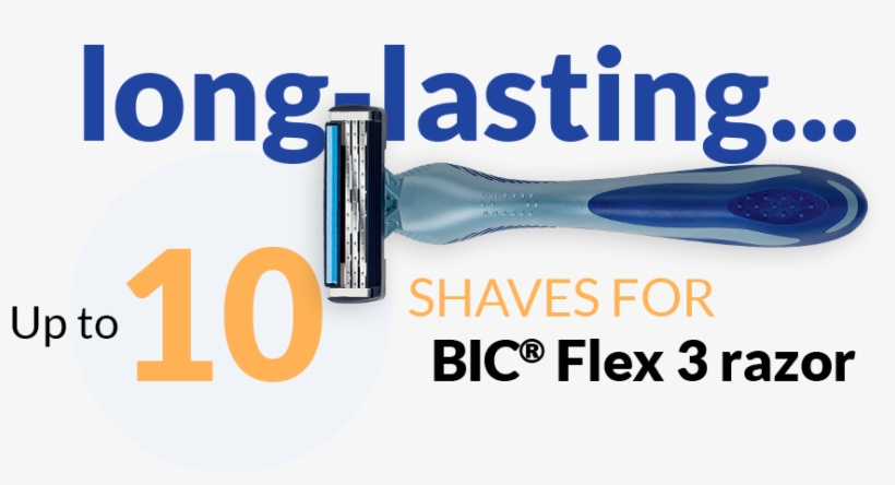Up To 10 Shaves For Bic Flex 3 Razor - Razem, transparent png download