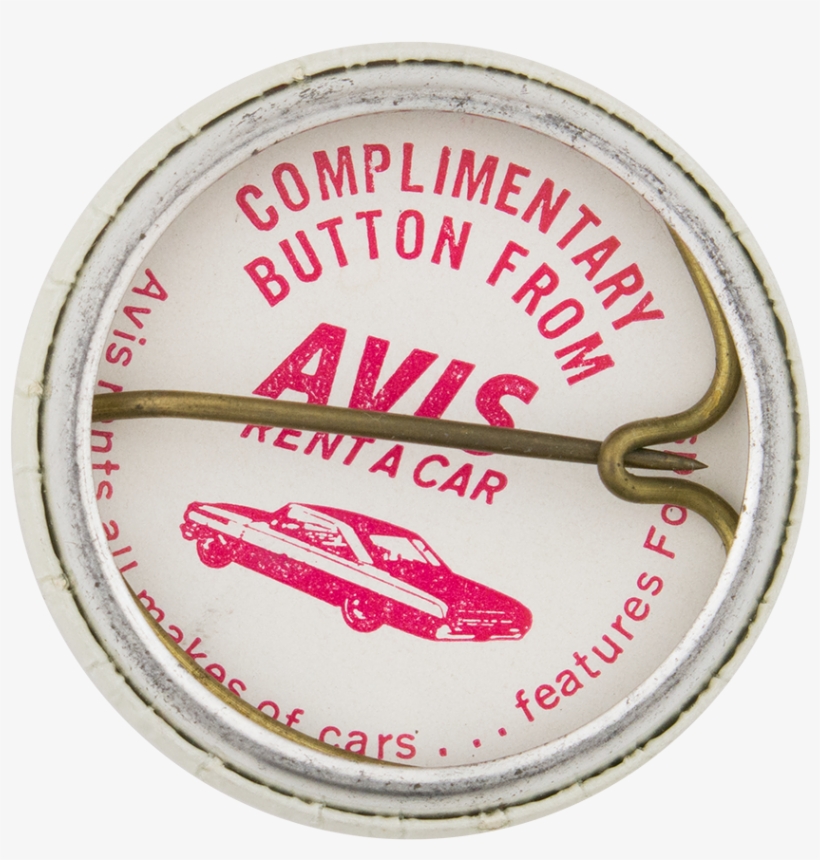 Avis We Try Harder Button Back Advertising Button Museum - Vintage Avis Car Rental We Try Harder Pinback Button, transparent png download