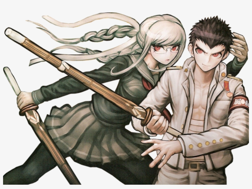 Taka And Peko Danganronpa Reload Promo Artwork Transparent - Danganronpa 1.2 Reload Promo, transparent png download