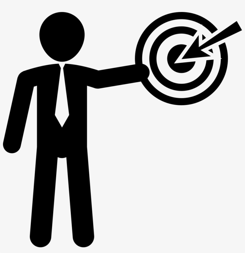 Businessman Presenting A Discussion With Circular Target - Teacher Empowerment, transparent png download