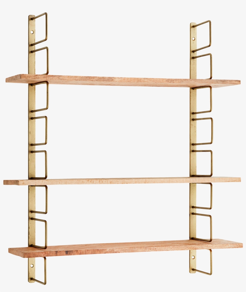 Regał Metal I Drewno Wiszący, transparent png download