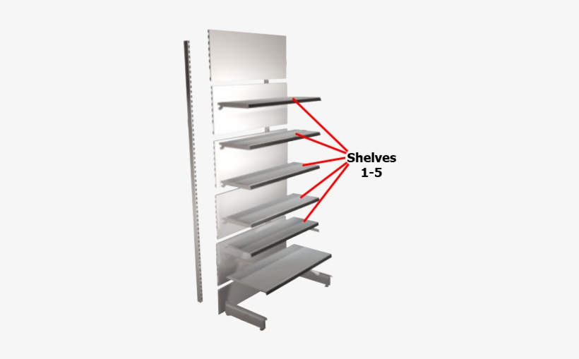 Shelves 1-5 - Shelf, transparent png download