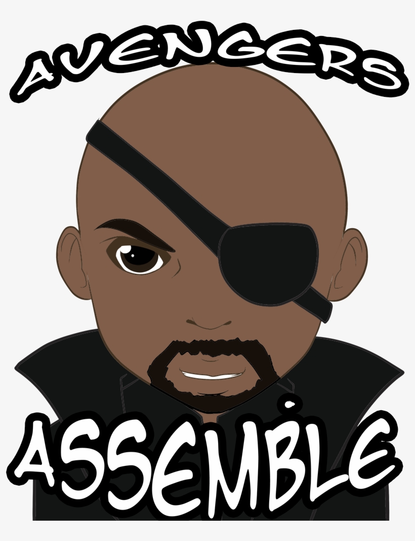 Chibi Nick Fury - The Avengers, transparent png download