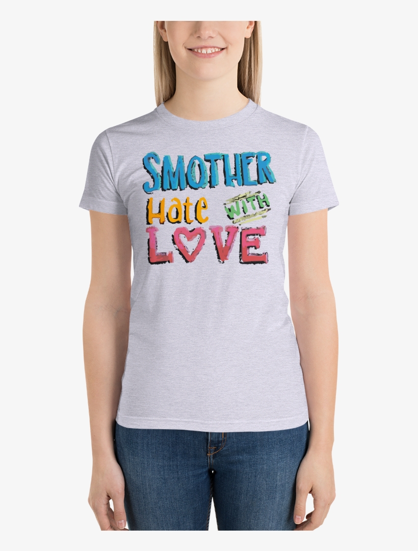 "smother Hate With Love" Sidewalk Chalk - Shirt, transparent png download