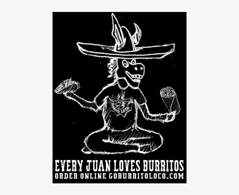 Burrito Loco - Poster, transparent png download