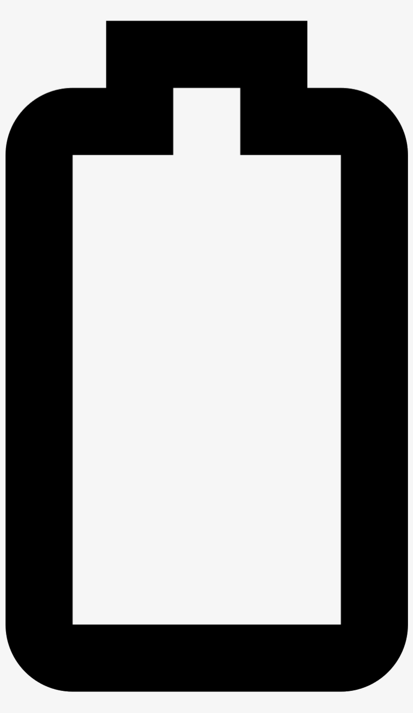 Empty Battery Icon Phone Battery White Icon PNG Image Transparent