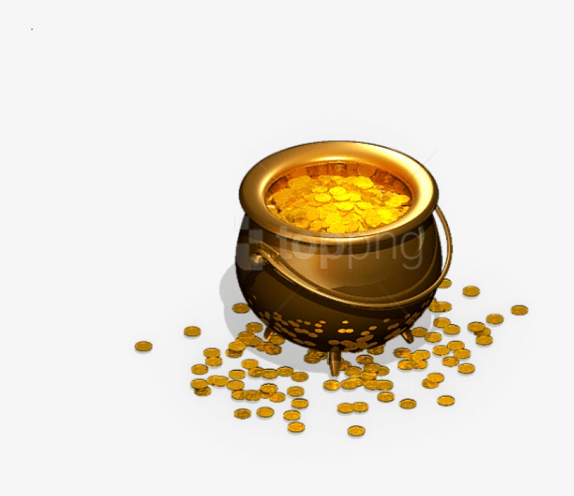 Pot Of Gold - Pot Of Gold Transparent Background, transparent png download