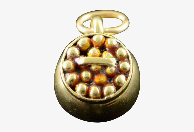 14k Pot Of Gold Leprechaun End Of The Rainbow Lucky - Locket, transparent png download