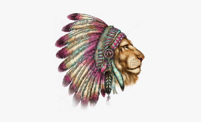 Lion Tattoo Clipart Love - Tatuajes De Leon Con Plumas, transparent png download