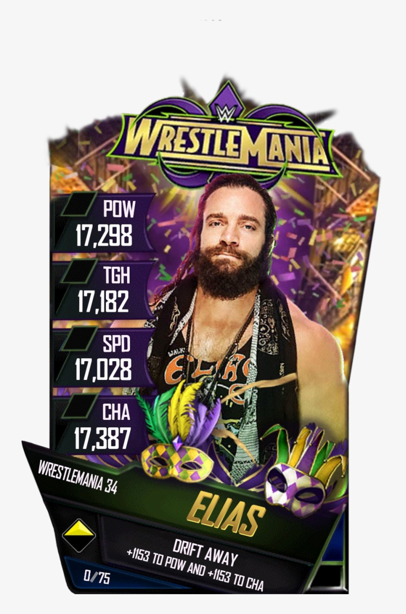 Supercard Elias S3 15 Summerslam17 - Aleister Black Wwe Supercard, transparent png download