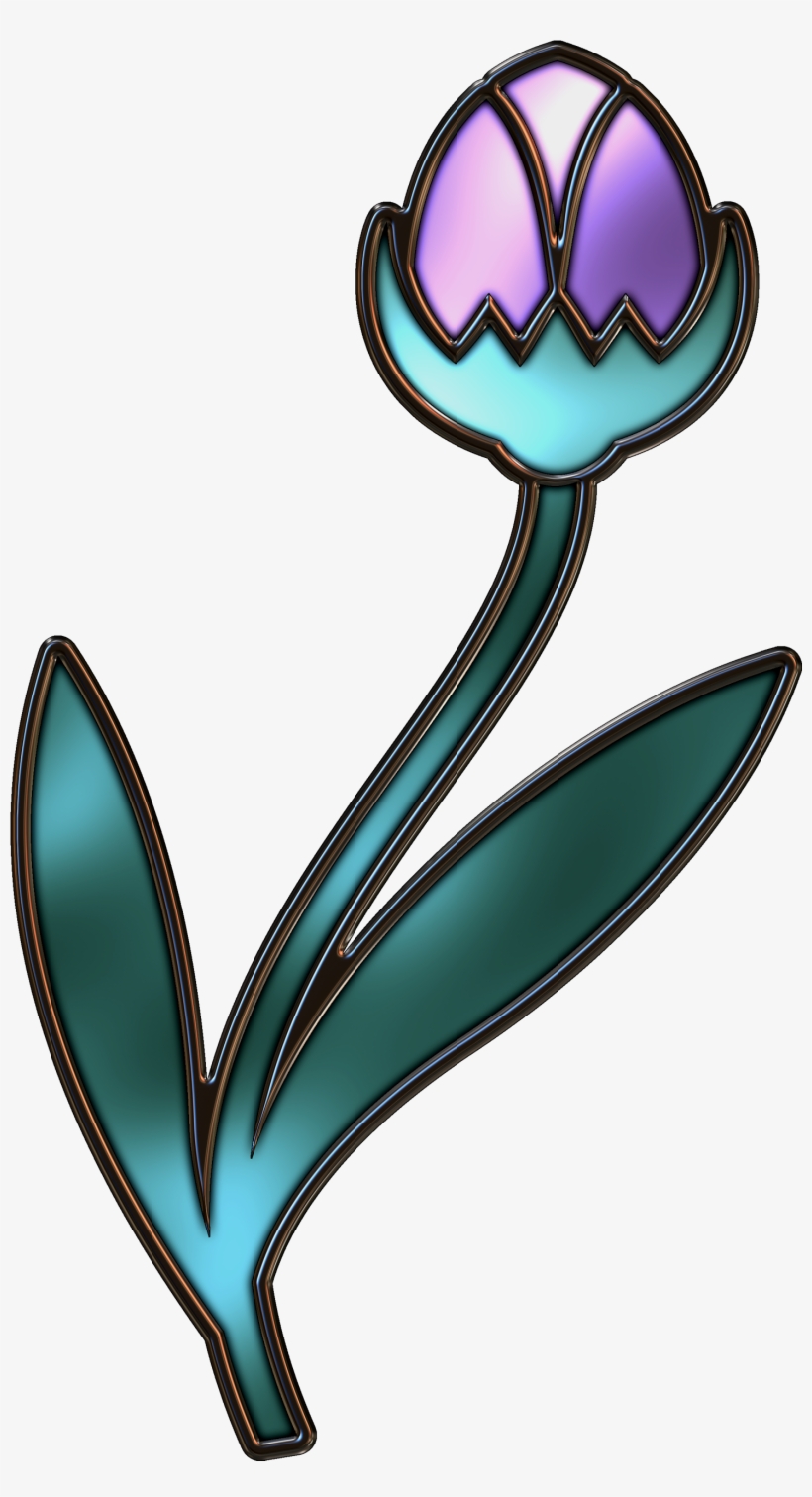 Flower For Scrapbooking - Stained Glass Themed Flower Pendant Necklace, transparent png download