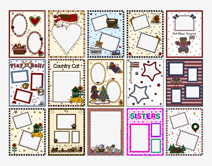 Scrapbooking Clipart Photo Frame Page Add Your Photos - Scrapbooking Images To Print, transparent png download