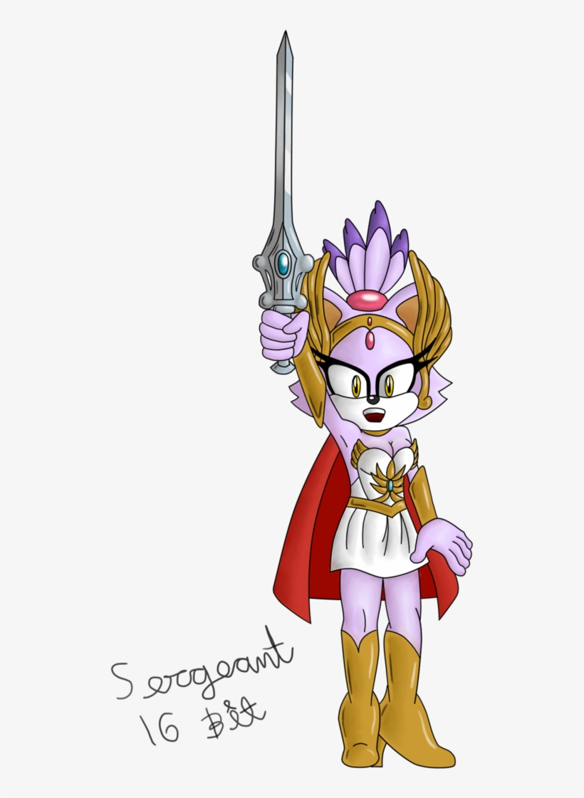 Blaze The Cat As She Ra By Sergeant16bit - Sonic The Hedgehog, transparent png download