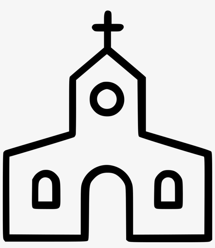 Clip Art Black And White Buildings Png Icon Free - House Of Worship Icon, transparent png download
