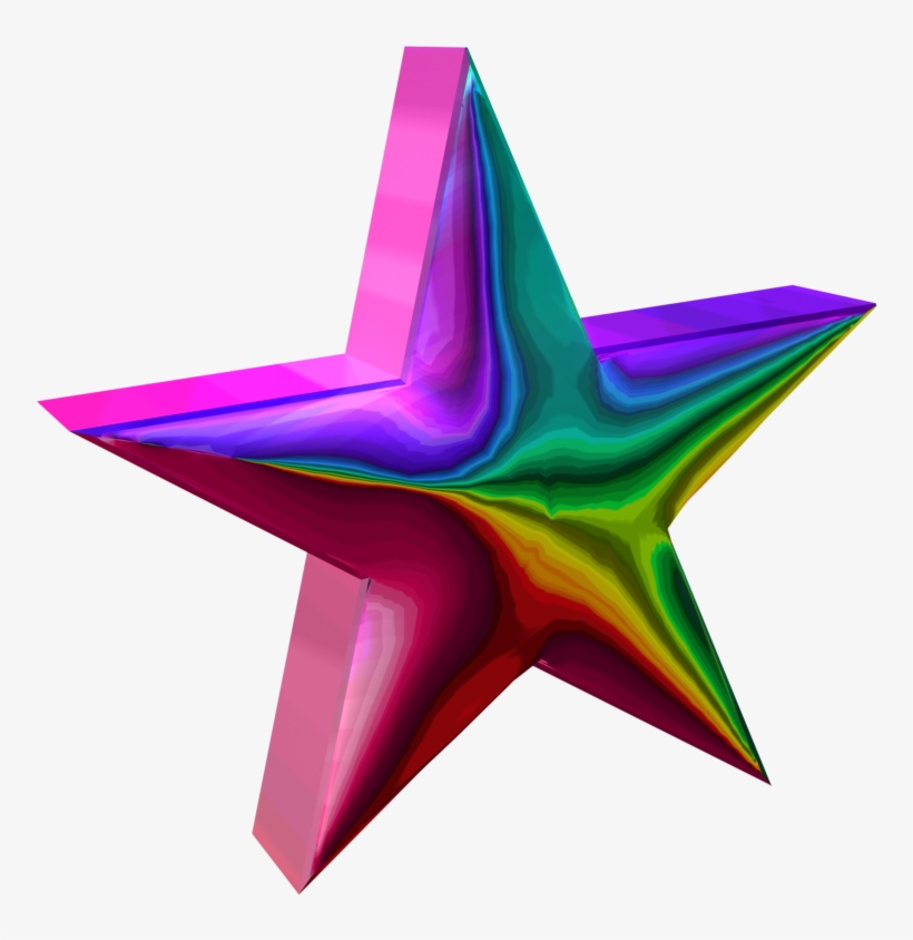 3d Rainbow Star 12 - 3d Star Logo Png, transparent png download