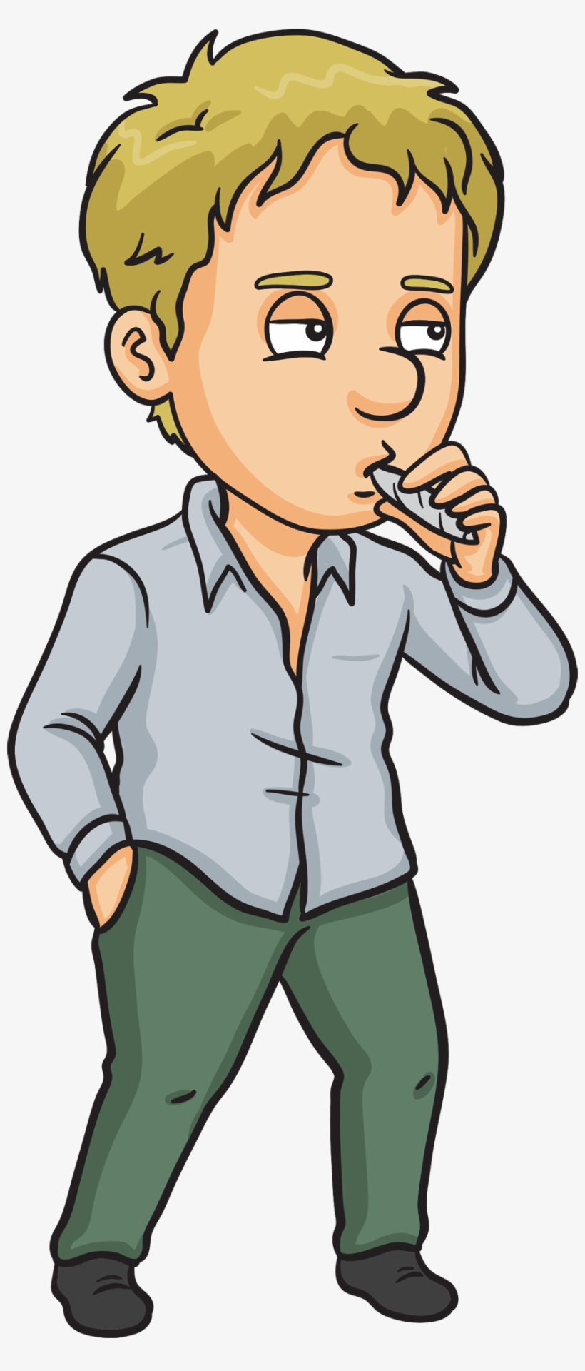 Let's Check Out The Essential Essentials That Appear - Clipart Guy Smoking Weed, transparent png download
