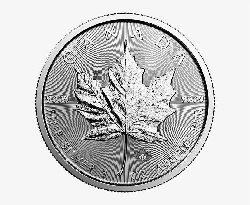 1 Oz Silver Coin - 1 Oz Silver Maple Leaf 2018, transparent png download