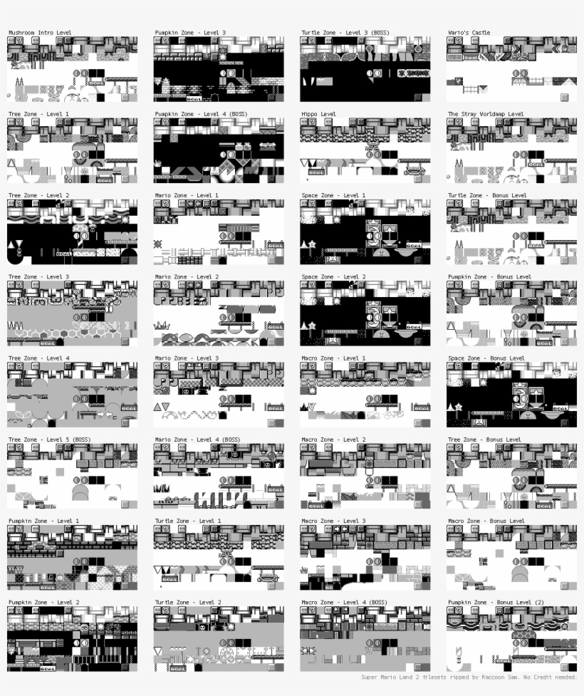 Click For Full Sized Image Level Tilesets - Monochrome, transparent png download