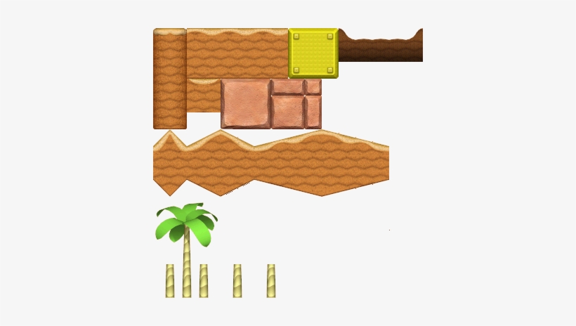 Nsmbw-pa1 Sabaku - New Super Mario Bros Terrain, transparent png download