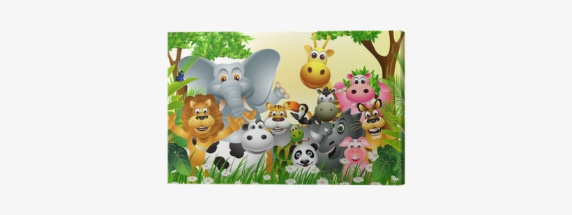 Tropical Forest Animals Forest Animal Vector Png And - Fotobehang Animals 104x70 Cm, transparent png download