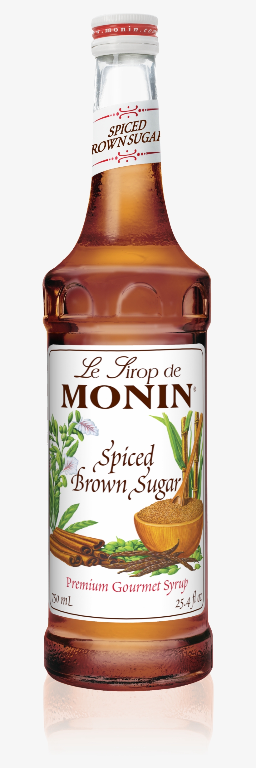 750 Ml Spiced Brown Sugar Syrup - Monin 750 Ml Premium Spiced Brown Sugar Flavoring Syrup, transparent png download