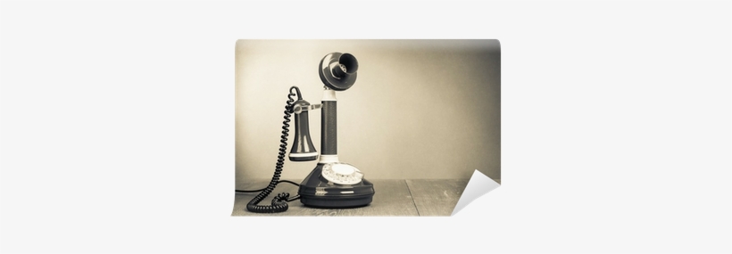 Retro Rotary Telephone On Table For Vintage Background - Telephone, transparent png download