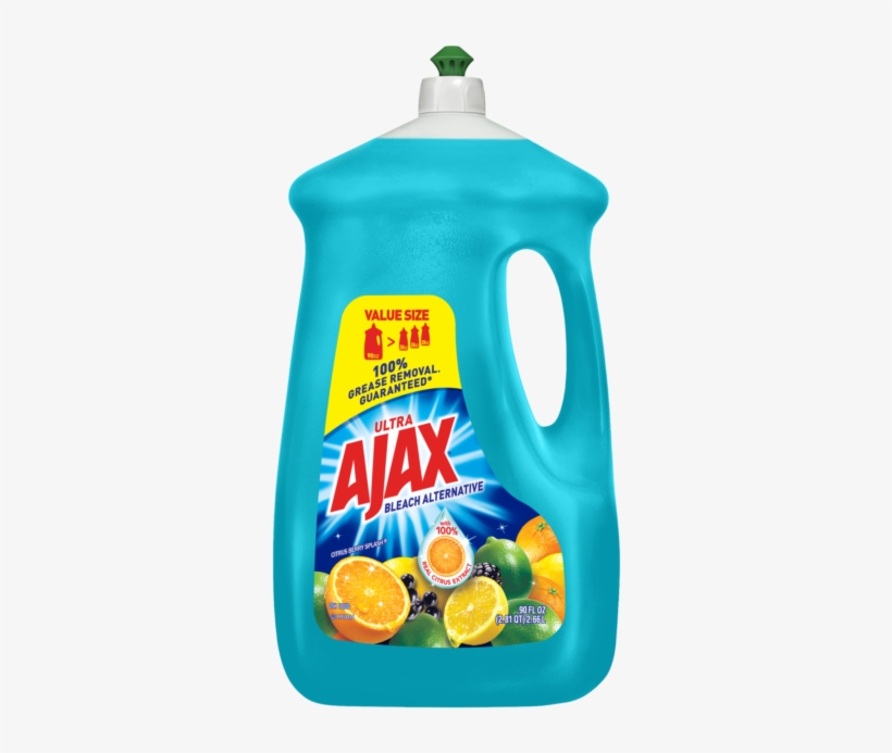 New Ajax Ultra Triple Liquid Bleach Alternative Citrus - Ajax Bleach Alternative Dish Liquid, Citrus Berry Splash,, transparent png download