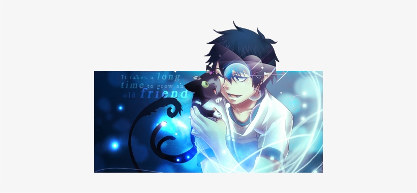Blacky, Ao No Exorcist, And Rin Okumura Image - Okumura Rin And Friend, transparent png download