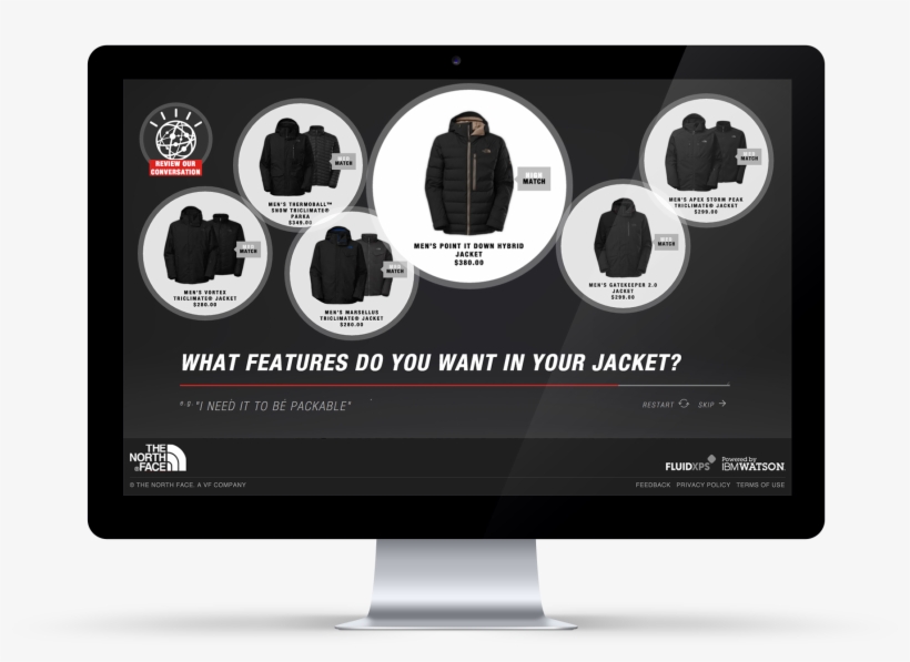 The North Face Debuts Fluid Expert Personal Shopper - North Face Artificial Intelligence, transparent png download